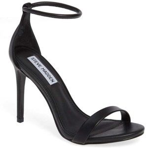 Steve Madden Black Soph Heeled Sandal